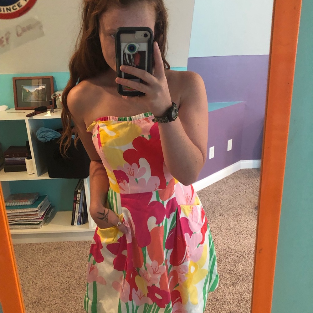 LILLY PULITZER Dress Floral with Pockets